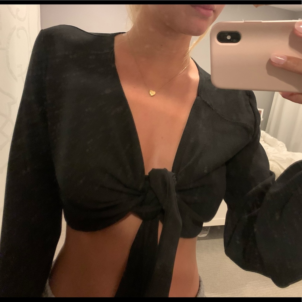 Boohoo tie top